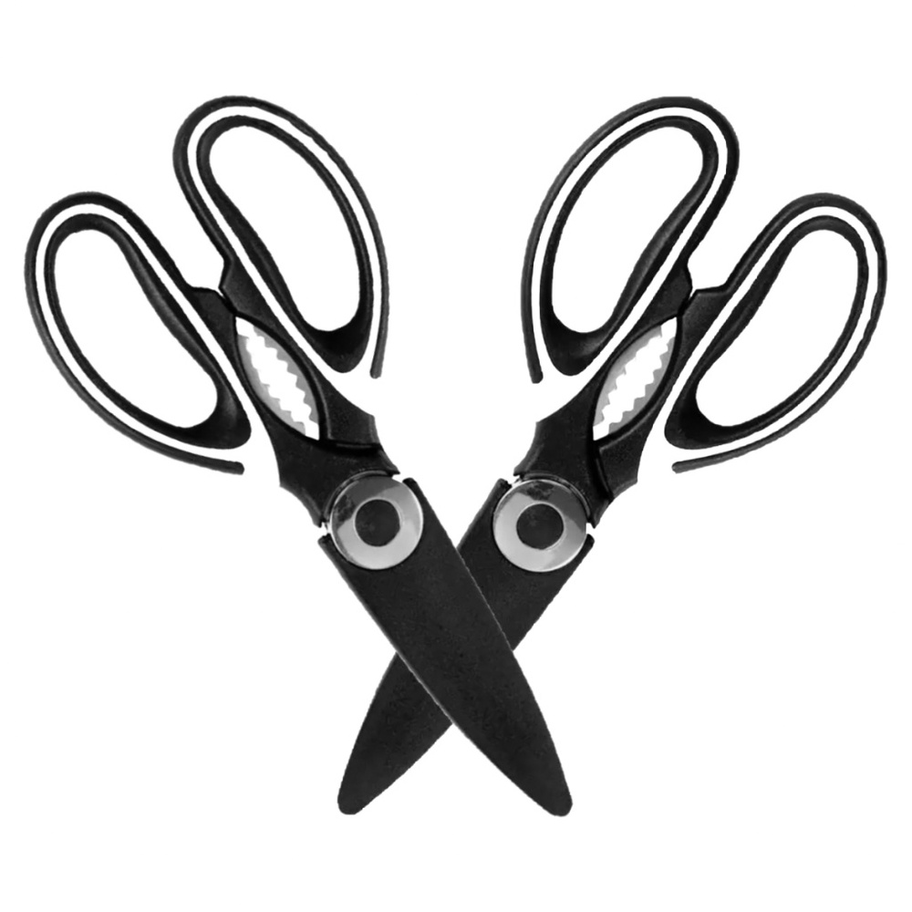 2x Stainless Steel Kitchen Shears Heavy Duty Multipurpose Scissors Meats Bones